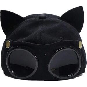 $23 /Retro Hip Hop Mask Black Aviator Glasses Peaked Sunglasses Baseball Cat …